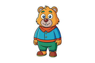 Bear cartoon vector illustration