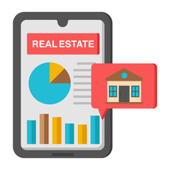An icon design of mobile property analytics

