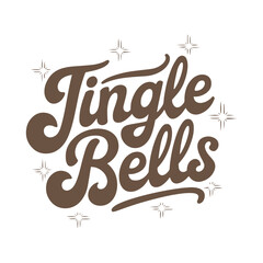 Christmas Quote Design, Christmas Illustration,  Jingle bells