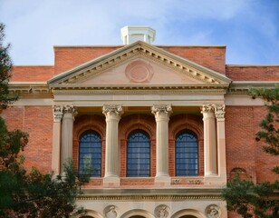 Obraz premium University campus building, representing higher education, academic institutions, and learning environments.