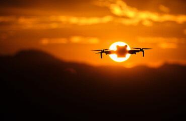 traveling towards the sun by drone