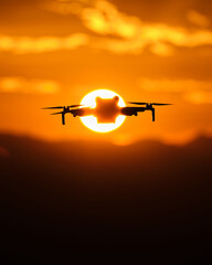 traveling towards the sun by drone