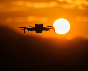 traveling towards the sun by drone