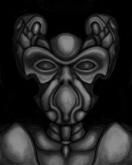 Alien creature, sketch - digital painting