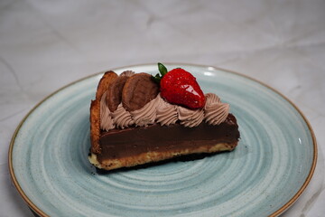 Fatia de Torta Doce com Morango