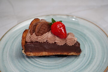 Fatia de Torta Doce com Morango