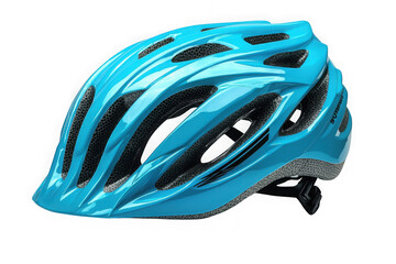 Fototapeta premium Blue Mountain Bike Helmet isolated on transparent background, png file, no background png file