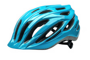 Blue Mountain Bike Helmet isolated on transparent background, png file, no background png file