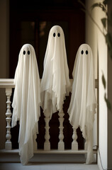 Helloween decoration with goasts.