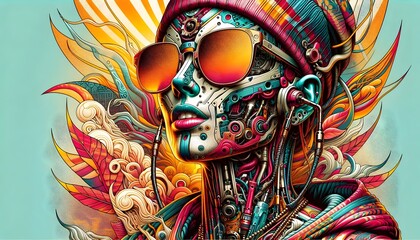 Fototapeta premium Ciberpunk Luminoso