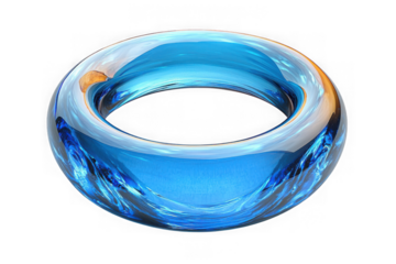 Blue Ring Light isolated on transparent background, png file, no background png file