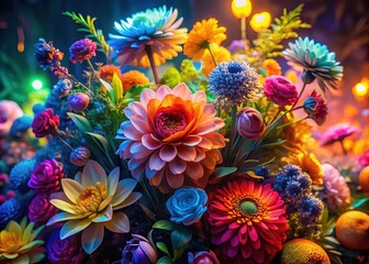 Whispered secrets, hidden within surreal blossoms.