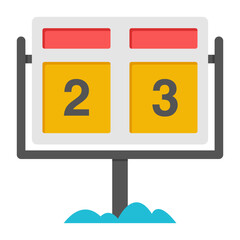 Scoreboard icon in colored design

