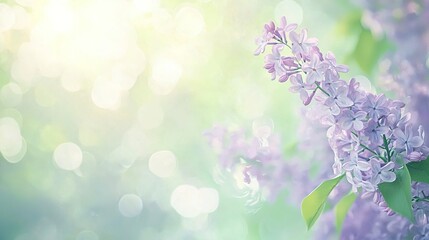 Obraz premium vibrant lilacs against a bright backdrop on a sunny day