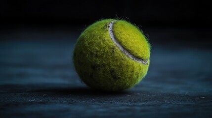A tennis ball's fuzzy surface, outdoor setting with bright daylight, Vibrant style