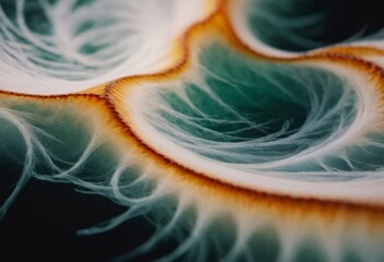 AI generated abstract fractal computer generated composition with various geometrical shapes.