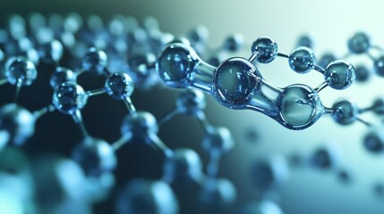 Close-up of molecular structure showcasing intricate bonds and elements, illustrating the beauty of chemistry and science.