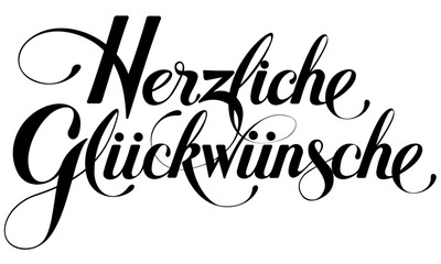 Herzliche glückwünsche - Congratulations in German