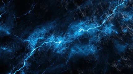 Fototapeta premium Blue Electric Lightning