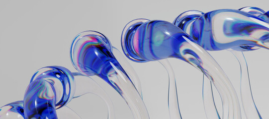 3d glass abstract objects © neurostructure