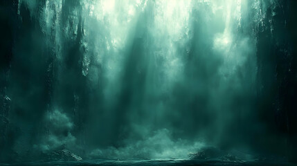 Obraz premium Abstract Background with Fog and Teal Mist