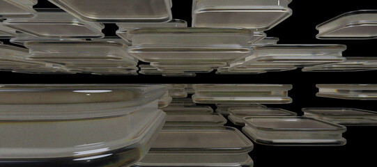 3d glass abstract objects © neurostructure