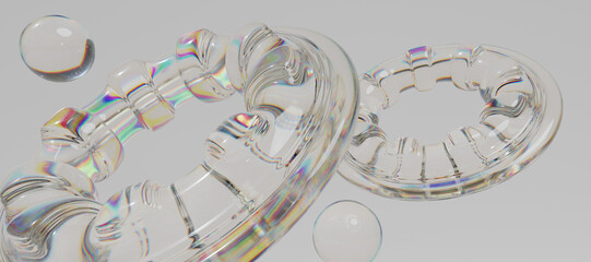 3d glass abstract objects © neurostructure