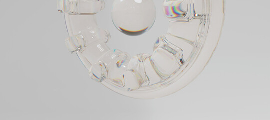 3d glass abstract objects © neurostructure
