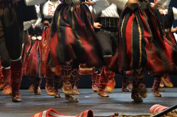 Naklejka premium colorful folk costume and dance