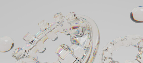 3d glass abstract objects © neurostructure