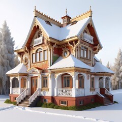 Russian dacha-style house