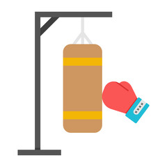 A modern design icon of punching bag

