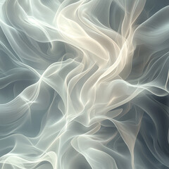 Obraz premium soft, airy abstract in white suggesting delicate, flowing fabric or gentle ocean currents
