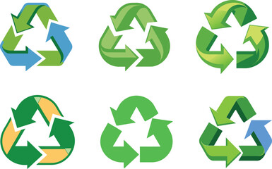 Obraz premium set of recycling symbols