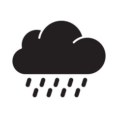 Rain icon. Cloud rain symbol.