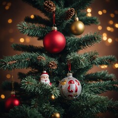 Fototapeta premium Joyful toys create a magical holiday display this year