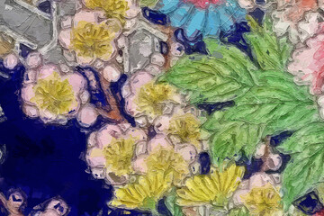 Oil paintings and various flowers, chrysanthemums, zebras, forests, roses, peonies, flowers, and birds, are all beautiful