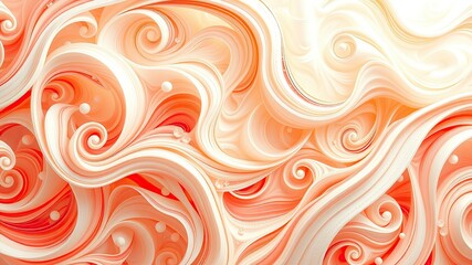 Aerial View of Beautiful Abstract Wavy Pattern with Curling Lines on Colorful Background for Stunning Visuals