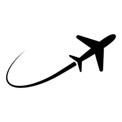 Airplane fly icon isolated on white background