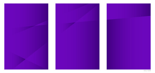 Set of Abstract Purple Gradient Shapes Illustrations for any brandings, banners, cover, headers, presentations, and wallpaper backgrounds