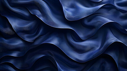 Fototapeta premium Abstract 3D Blue Wavy Background
