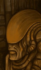 Alien creature, sketch - digital paintin © neurostructure
