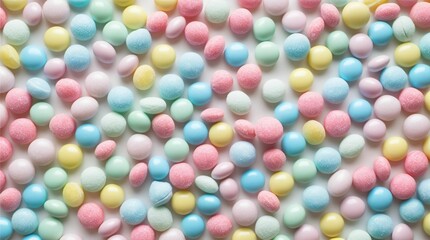 Fototapeta premium 画面いっぱいのパステルカラーのお菓子