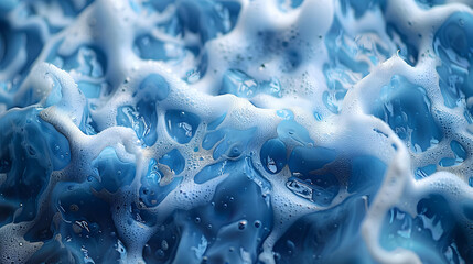 Abstract Blue and White Swirling Background
