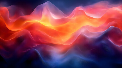 Obraz premium Abstract Background with Dynamic Wavy Lines in Red, Orange, and Blue