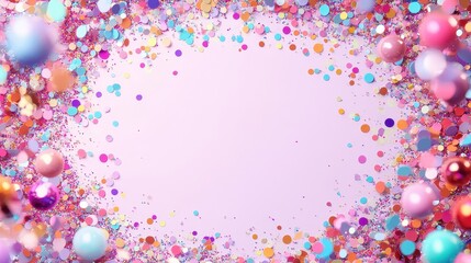 Vibrant Confetti Celebration Background with Colorful Bokeh Lights