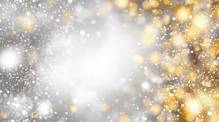 Fototapeta premium Magical Winter Wonderland: Sparkling Snowfall and Shimmering Lights