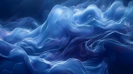 Obraz premium Abstract Blue 3D Background with Flowing Waves