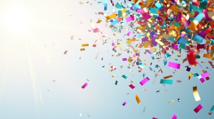Vibrant Confetti Explosion - Colorful Party Celebration Background