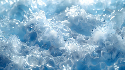 Obraz premium Abstract Ice Background: Close-up of Frozen Water Crystals